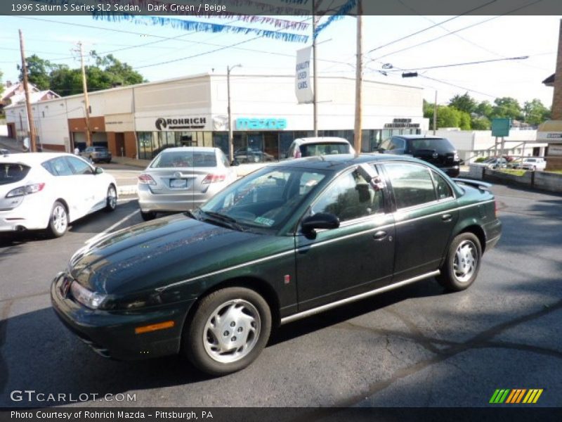 Dark Green / Beige 1996 Saturn S Series SL2 Sedan