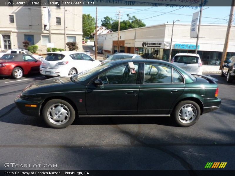 Dark Green / Beige 1996 Saturn S Series SL2 Sedan