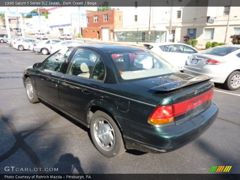 Dark Green / Beige 1996 Saturn S Series SL2 Sedan