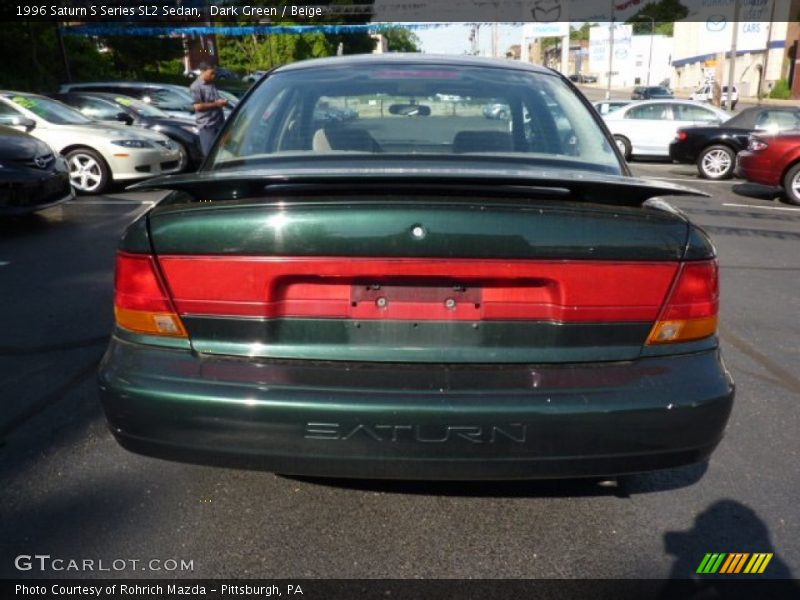 Dark Green / Beige 1996 Saturn S Series SL2 Sedan