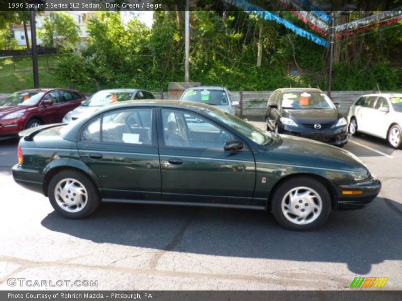 Dark Green / Beige 1996 Saturn S Series SL2 Sedan