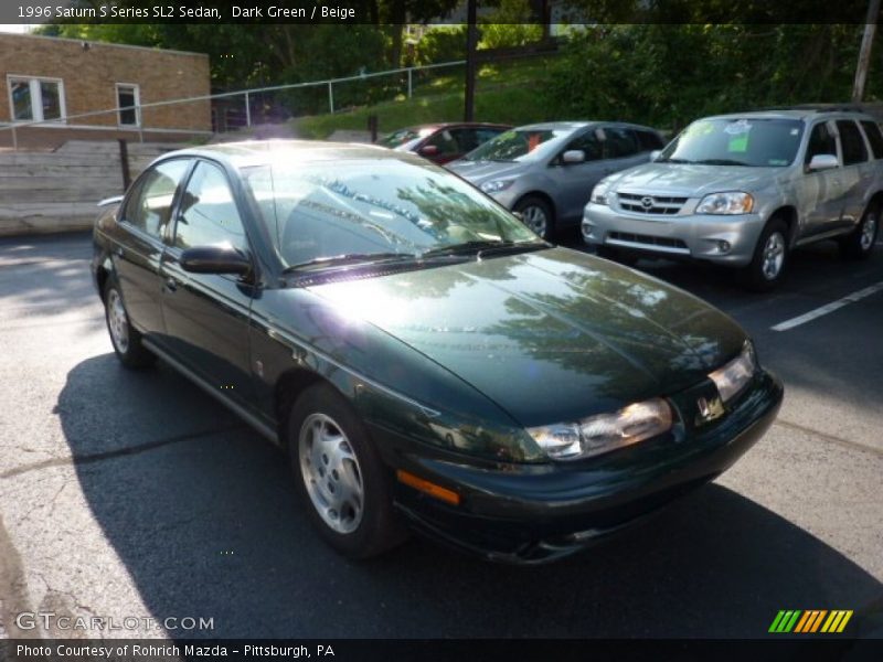 Dark Green / Beige 1996 Saturn S Series SL2 Sedan