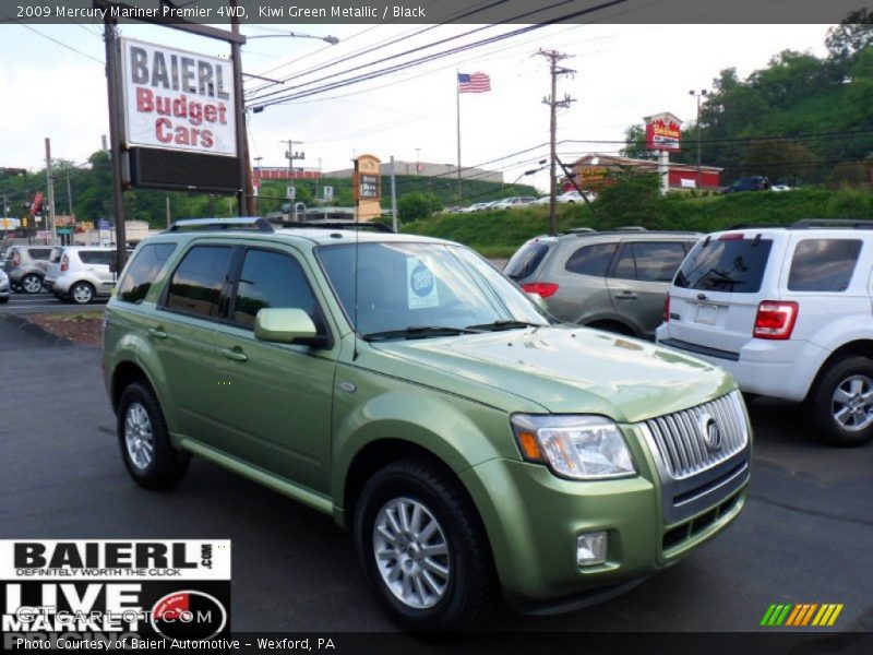 Kiwi Green Metallic / Black 2009 Mercury Mariner Premier 4WD