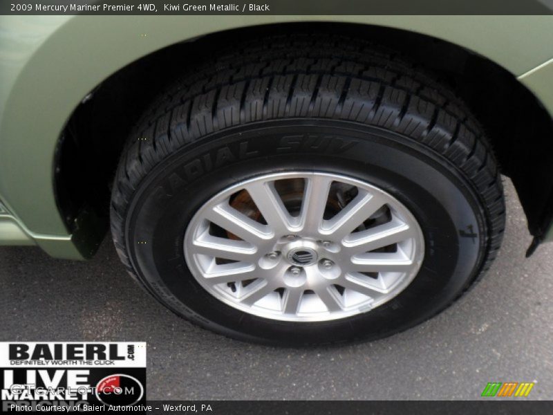 Kiwi Green Metallic / Black 2009 Mercury Mariner Premier 4WD
