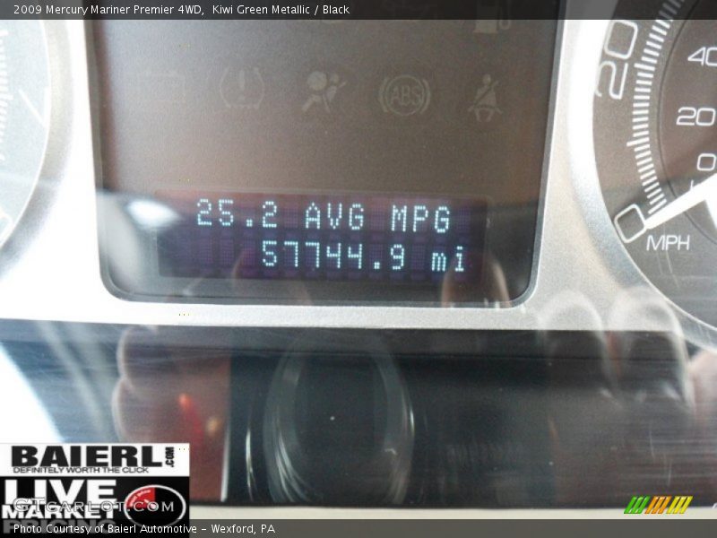 Kiwi Green Metallic / Black 2009 Mercury Mariner Premier 4WD