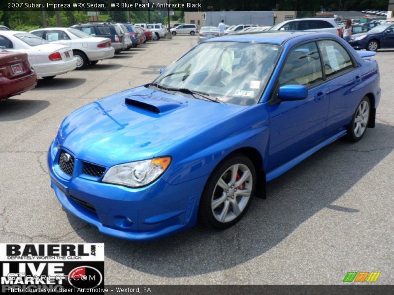 WR Blue Pearl / Anthracite Black 2007 Subaru Impreza WRX Sedan