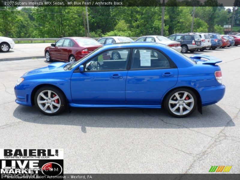 WR Blue Pearl / Anthracite Black 2007 Subaru Impreza WRX Sedan