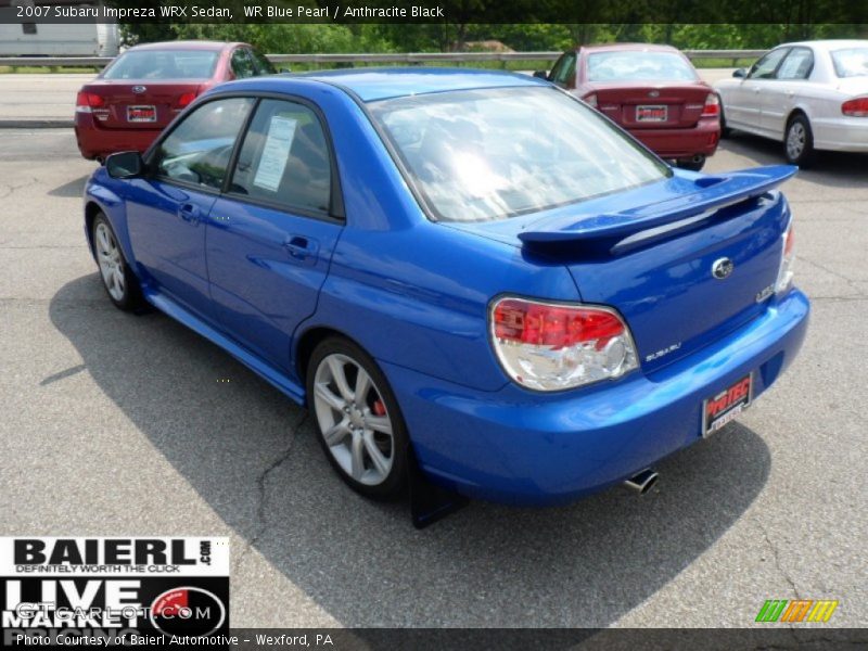 WR Blue Pearl / Anthracite Black 2007 Subaru Impreza WRX Sedan