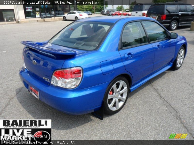 WR Blue Pearl / Anthracite Black 2007 Subaru Impreza WRX Sedan