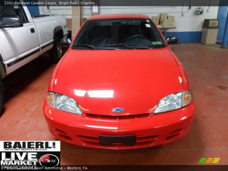 Bright Red / Graphite 2002 Chevrolet Cavalier Coupe