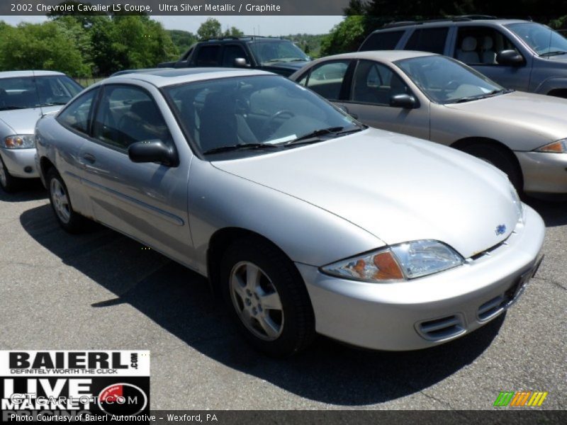 Ultra Silver Metallic / Graphite 2002 Chevrolet Cavalier LS Coupe