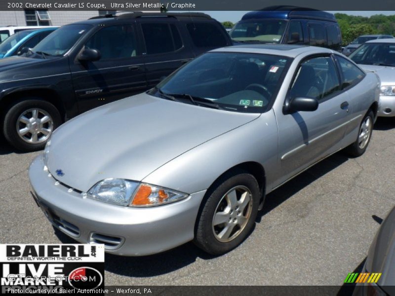 Ultra Silver Metallic / Graphite 2002 Chevrolet Cavalier LS Coupe