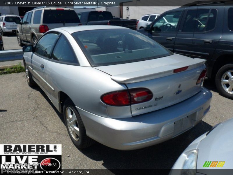 Ultra Silver Metallic / Graphite 2002 Chevrolet Cavalier LS Coupe