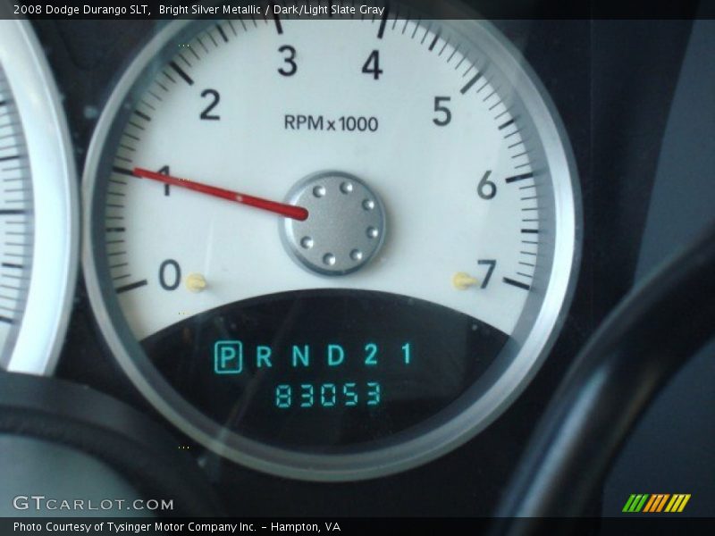 Bright Silver Metallic / Dark/Light Slate Gray 2008 Dodge Durango SLT