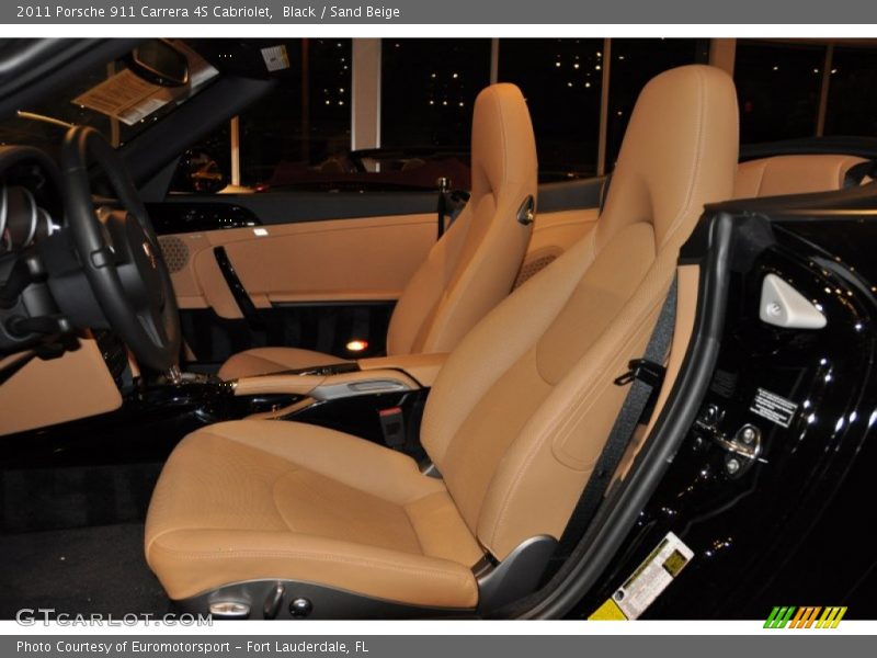 Black / Sand Beige 2011 Porsche 911 Carrera 4S Cabriolet