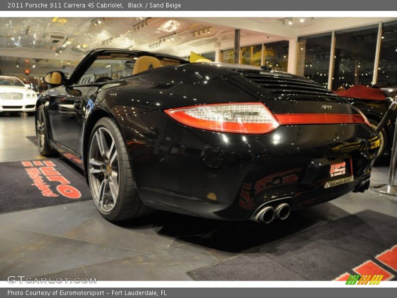 Black / Sand Beige 2011 Porsche 911 Carrera 4S Cabriolet
