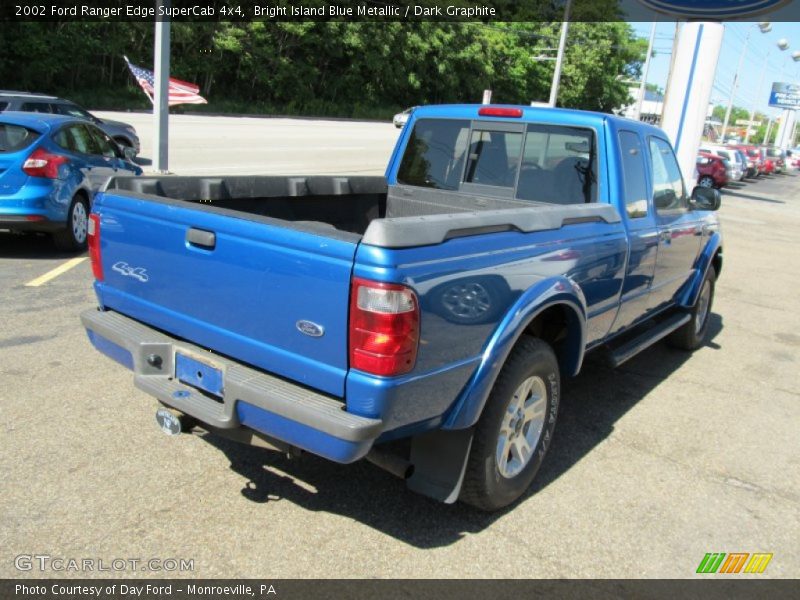 Bright Island Blue Metallic / Dark Graphite 2002 Ford Ranger Edge SuperCab 4x4
