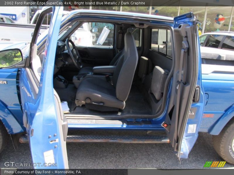 Bright Island Blue Metallic / Dark Graphite 2002 Ford Ranger Edge SuperCab 4x4