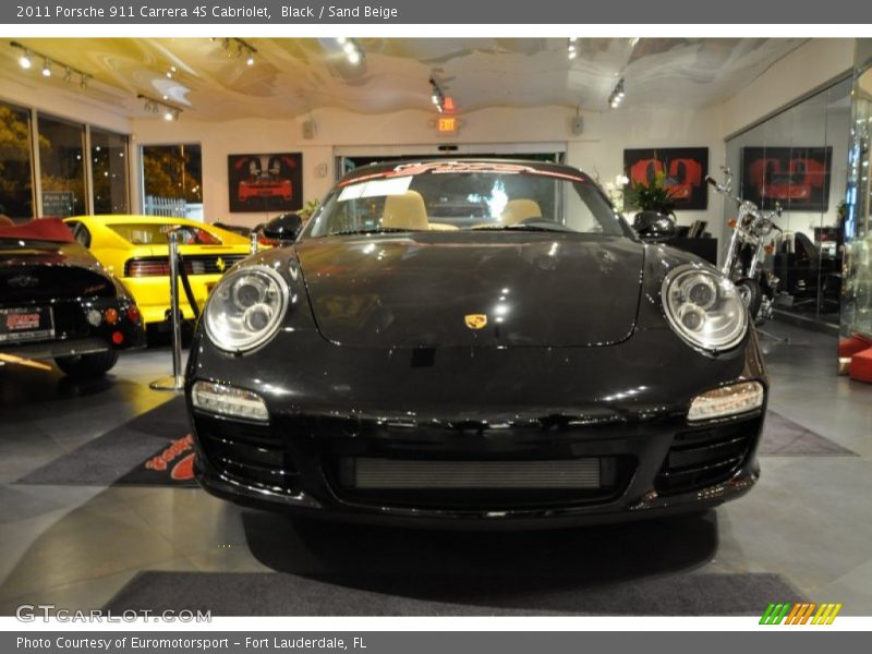 Black / Sand Beige 2011 Porsche 911 Carrera 4S Cabriolet