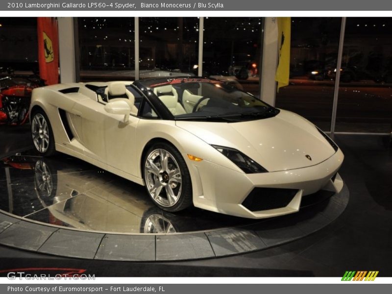 Bianco Monocerus / Blu Scylla 2010 Lamborghini Gallardo LP560-4 Spyder