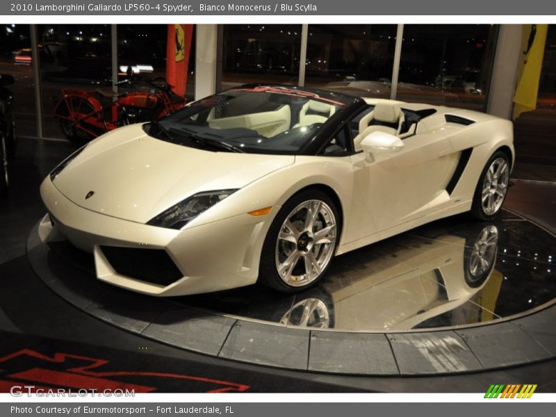 Bianco Monocerus / Blu Scylla 2010 Lamborghini Gallardo LP560-4 Spyder