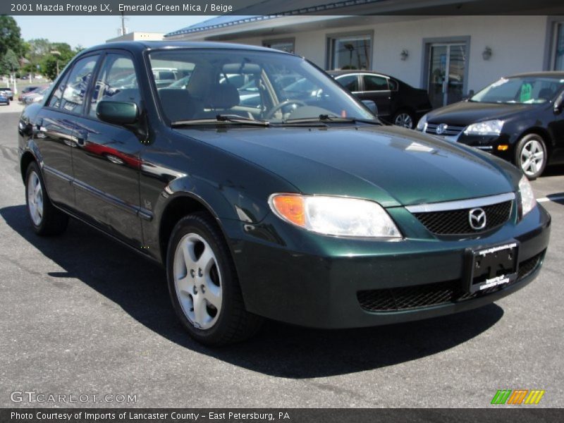 Emerald Green Mica / Beige 2001 Mazda Protege LX