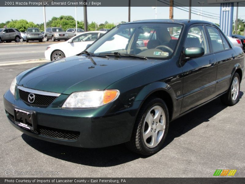 Emerald Green Mica / Beige 2001 Mazda Protege LX