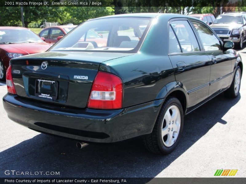 Emerald Green Mica / Beige 2001 Mazda Protege LX