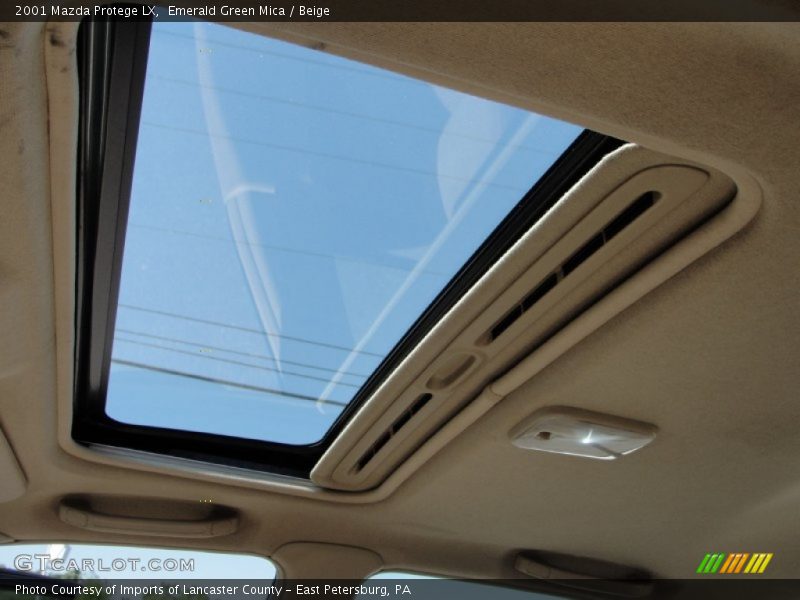 Emerald Green Mica / Beige 2001 Mazda Protege LX