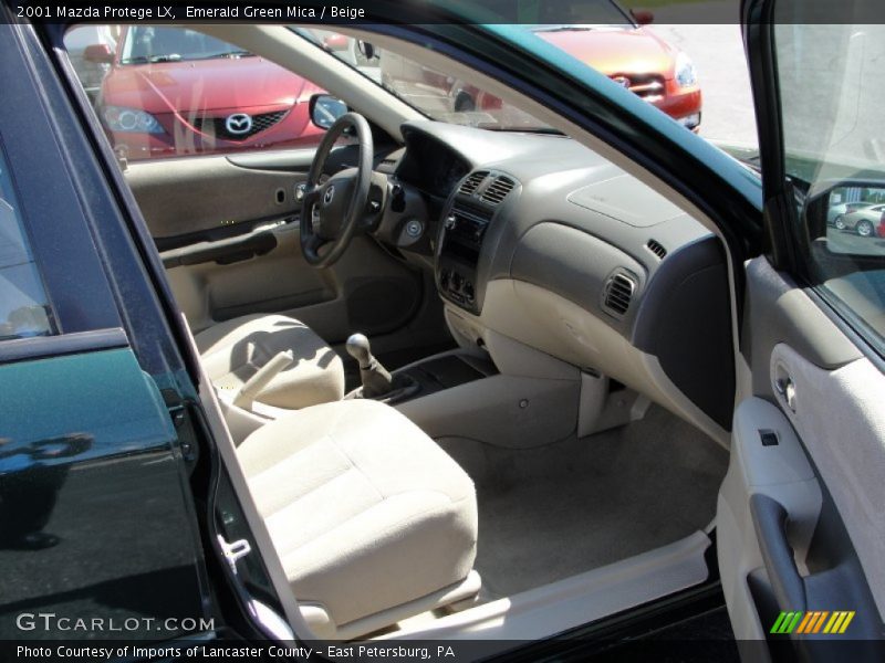Emerald Green Mica / Beige 2001 Mazda Protege LX