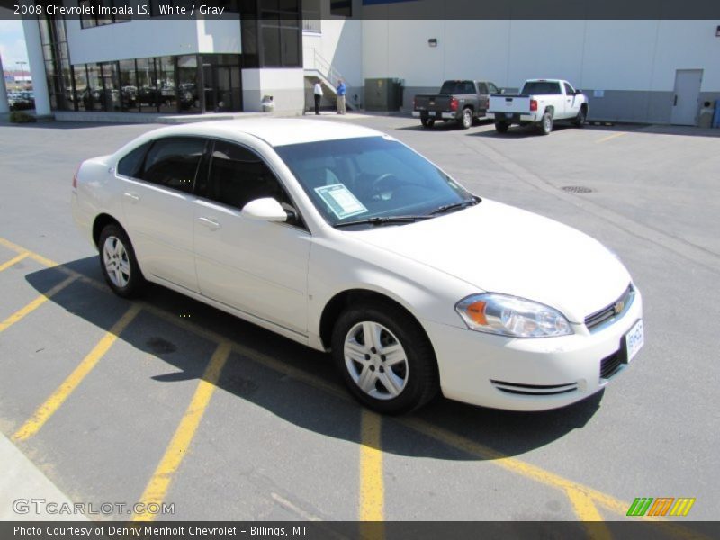 White / Gray 2008 Chevrolet Impala LS