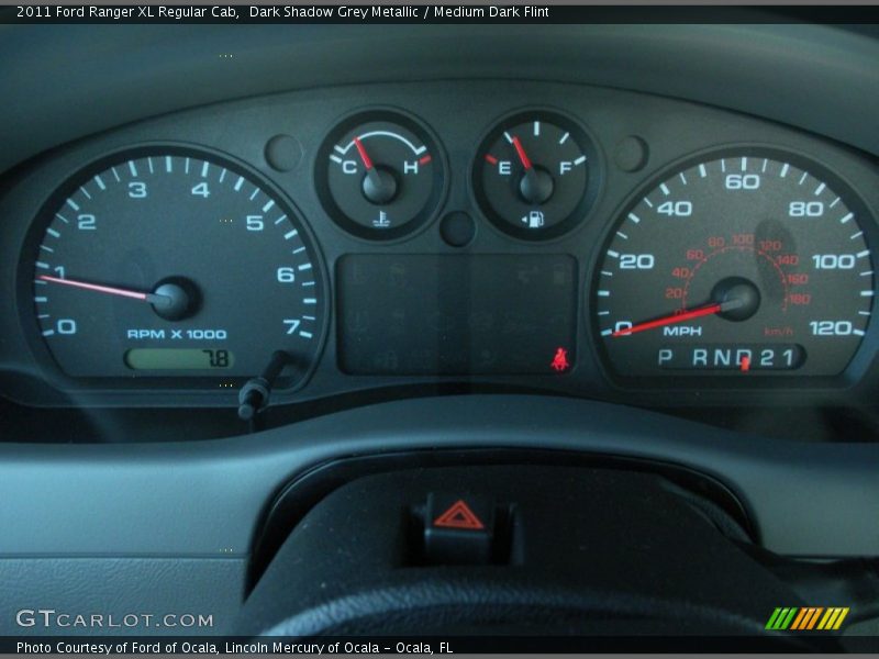 Dark Shadow Grey Metallic / Medium Dark Flint 2011 Ford Ranger XL Regular Cab