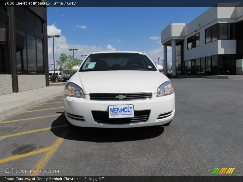 White / Gray 2008 Chevrolet Impala LS