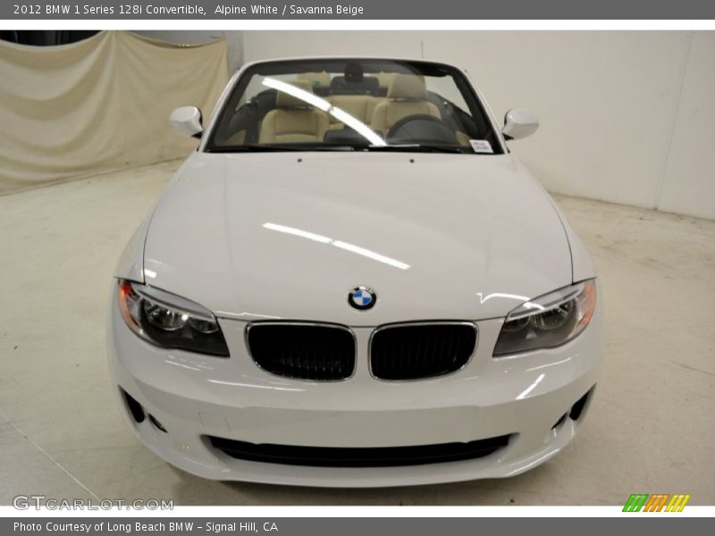 Alpine White / Savanna Beige 2012 BMW 1 Series 128i Convertible