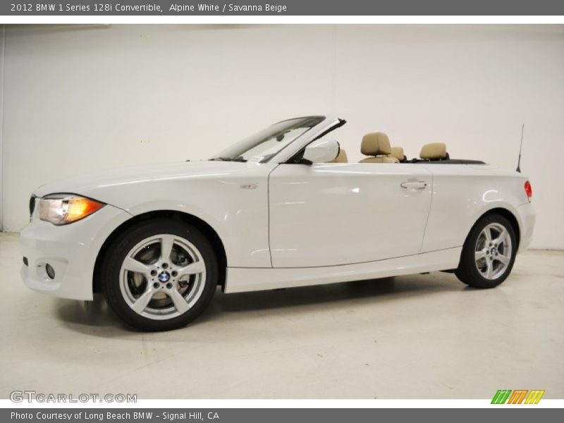 Alpine White / Savanna Beige 2012 BMW 1 Series 128i Convertible