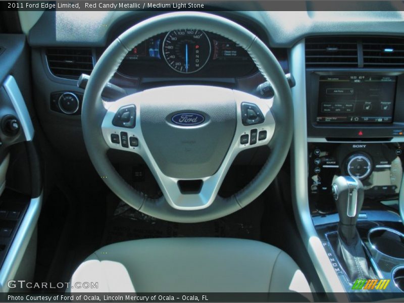 Red Candy Metallic / Medium Light Stone 2011 Ford Edge Limited