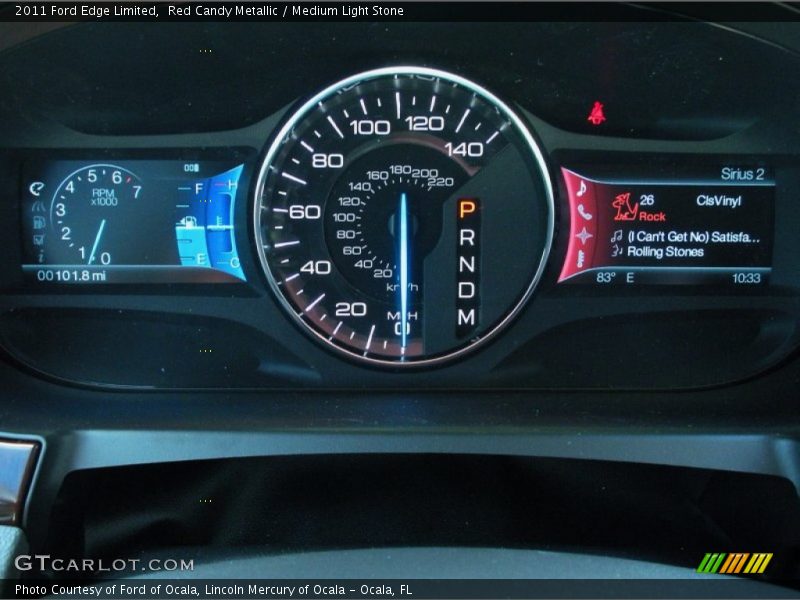 Red Candy Metallic / Medium Light Stone 2011 Ford Edge Limited