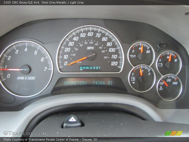 Steel Grey Metallic / Light Gray 2005 GMC Envoy SLE 4x4