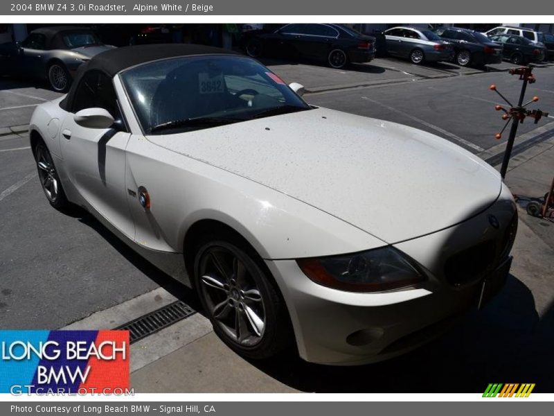 Alpine White / Beige 2004 BMW Z4 3.0i Roadster