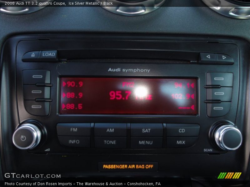Controls of 2008 TT 3.2 quattro Coupe