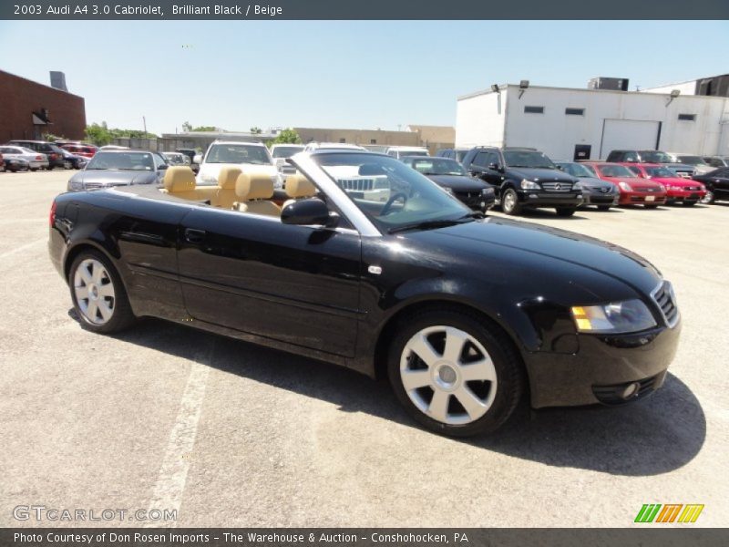 Brilliant Black / Beige 2003 Audi A4 3.0 Cabriolet