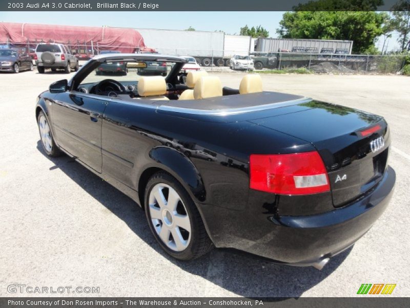 Brilliant Black / Beige 2003 Audi A4 3.0 Cabriolet