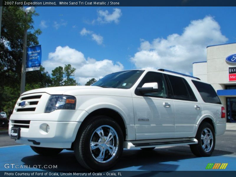 White Sand Tri Coat Metallic / Stone 2007 Ford Expedition Limited