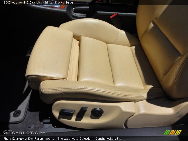 Brilliant Black / Beige 2003 Audi A4 3.0 Cabriolet