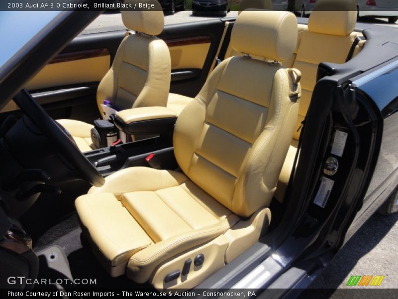 Brilliant Black / Beige 2003 Audi A4 3.0 Cabriolet