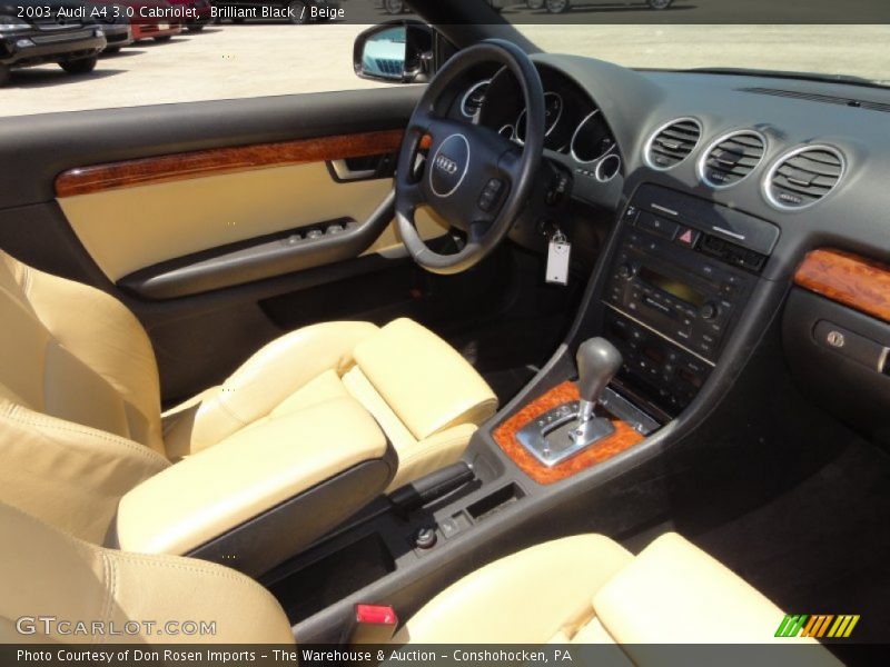 Brilliant Black / Beige 2003 Audi A4 3.0 Cabriolet