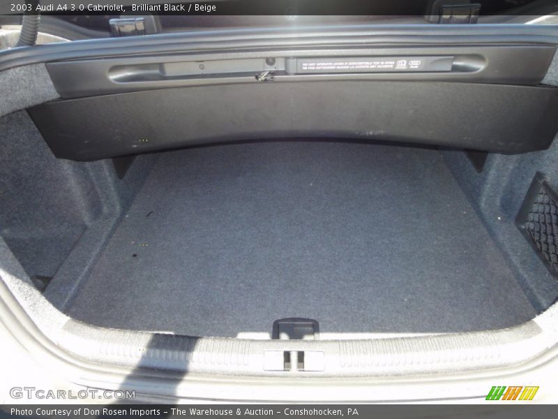 Brilliant Black / Beige 2003 Audi A4 3.0 Cabriolet