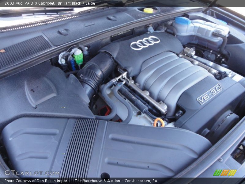 Brilliant Black / Beige 2003 Audi A4 3.0 Cabriolet