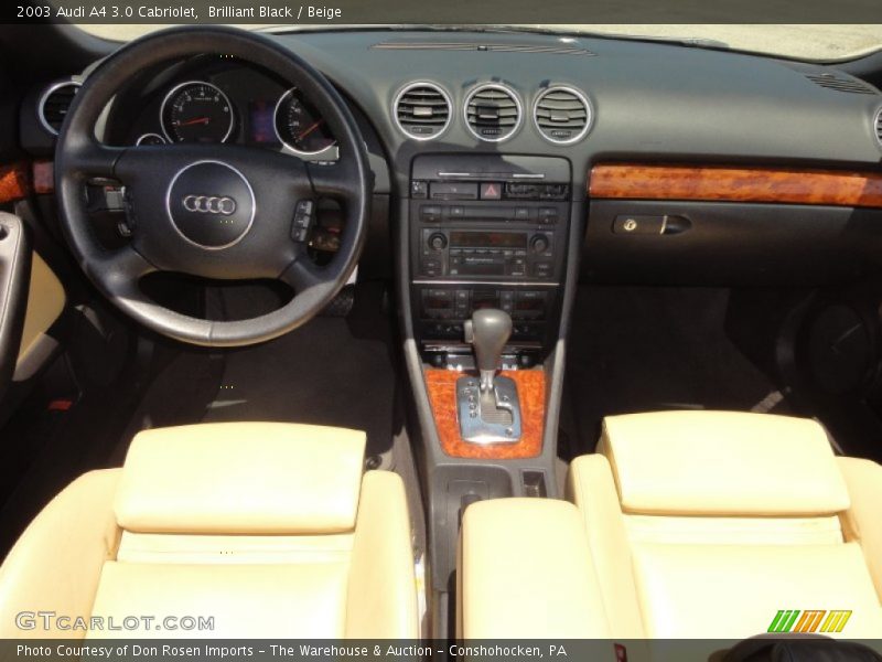 Brilliant Black / Beige 2003 Audi A4 3.0 Cabriolet