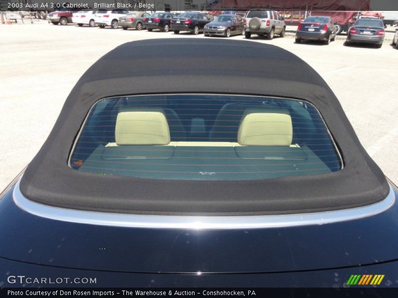 Brilliant Black / Beige 2003 Audi A4 3.0 Cabriolet